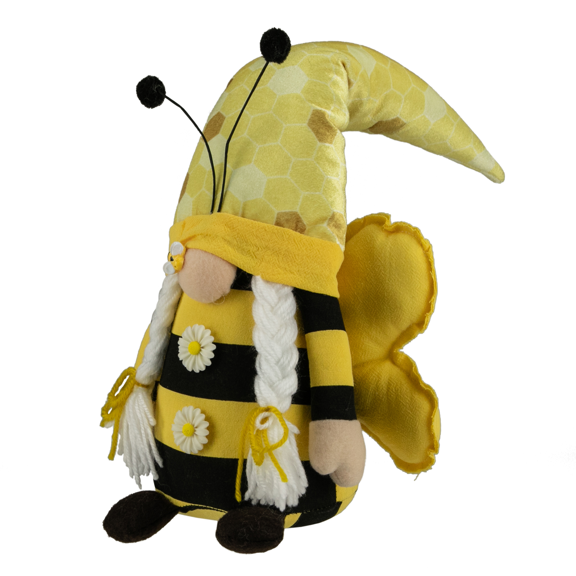 17" Black and Yellow Bumblebee Girl Springtime Gnome