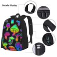 thumbnail image 3 of Balery Bright Mushrooms Mochila escolar 3 en 1 para niños: mochila resistente con lonchera térmica y estuche para lápices. Mochila escolar para niños y niñas., 3 of 7