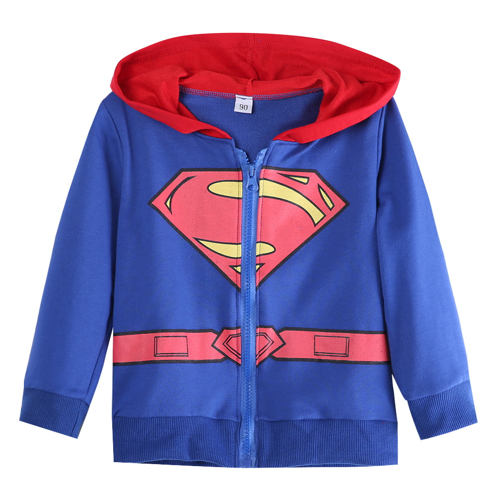 Winter Thicken Hoodie Superman Zipper Jacket Sweatshirt Coat Casual Unisex 