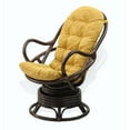 thumbnail image 5 of Java Swivel Rocking Lounge Chair Natural Rattan Wicker with Light Brown Cushion, Dark Brown, 5 of 6