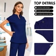 thumbnail image 2 of VIAOLI Women's Scrubs Set - V-Neck Top with 8 Pocket Jogger Pants and Comfortable Fit - Medical Uniforms for Nurse Professionals, 2 of 6