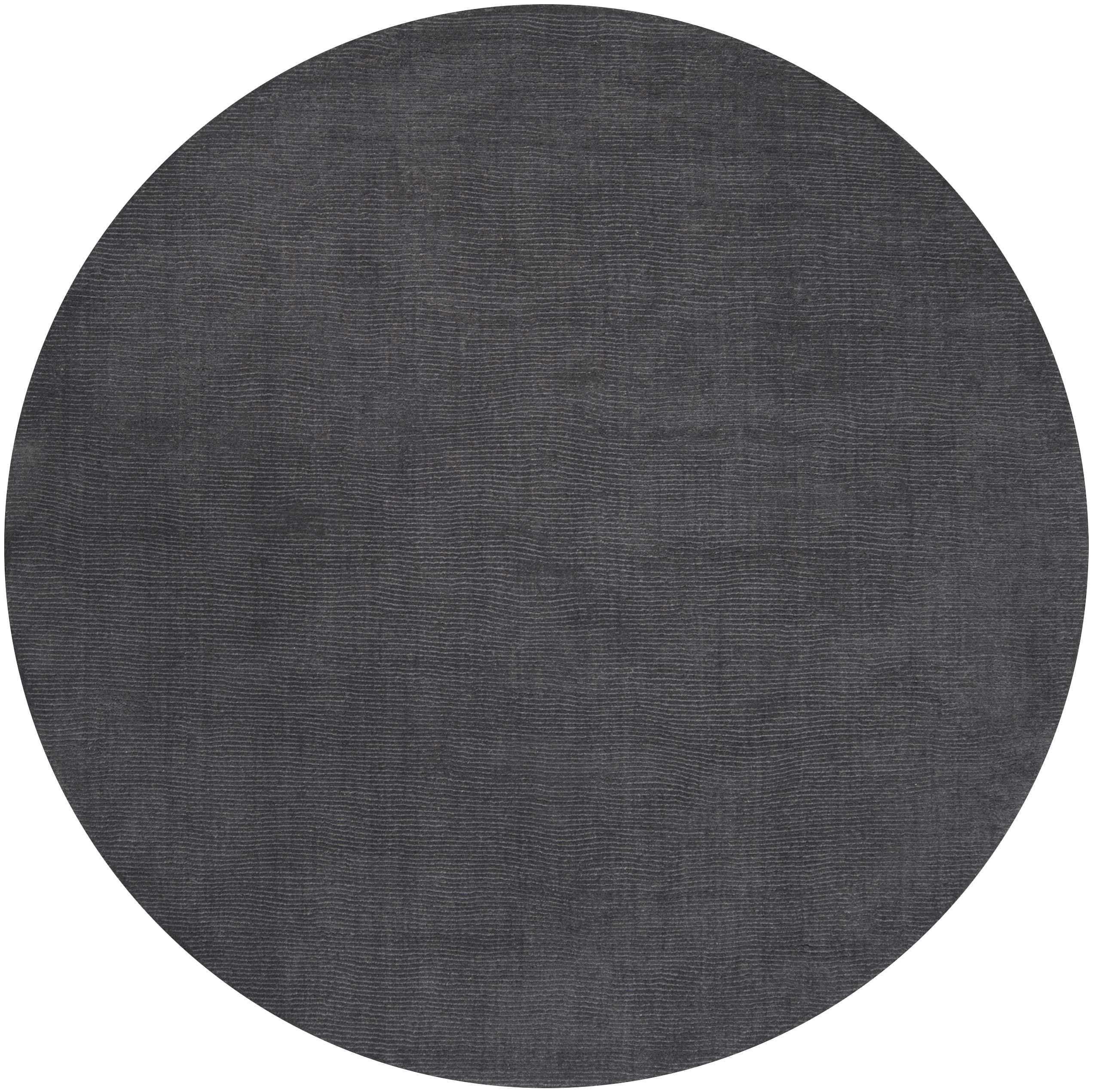 Brockton Solid Wool Modern Farmhouse Round Area Rug Suitable for