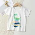 thumbnail image 3 of Ketyyh-chn99 Baby Boy Clothes Kid Tee Shirt Toddler Boys Summer Clothes Short Sleeve Shirt Tops White,6-12 Months, 3 of 4