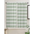 thumbnail image 2 of Sage Green Check Bedroom Curtains 63 Inches length, Modern Rustic Green Buffalo Plaid Window Treatment Curtain Drapes, Rod Pocket Curtain Panels for Living Room Kitchen, 42"x63", 2 Panels, 2 of 7