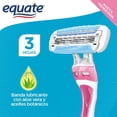 thumbnail image 3 of Rastrillos desechables Equate para piel sensible 3 pzas, 3 of 4