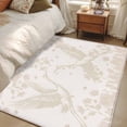 thumbnail image 4 of Beige Crane Silhouette Area Rugs 2.7'x5', Washable Small Throw Rugs for Kitchen Bedroom, Modern Abstract Flowers Botanical Indoor Outdoor Rug Non-Slip Low Pile Carpet Runner Reversible Floor Mats, 4 of 8
