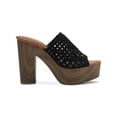 thumbnail image 2 of JESSICA SIMPSON Womens Black 1-1/2" Platform Woven Goring Shelbie Round Toe Block Heel Slip On Heeled Sandal 8 M, 2 of 4