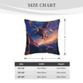 thumbnail image 4 of Fotbe Starry Sky Flying Tiger Pattern Velvet Decorative Throw Pillow Covers with Elegant Piping, Soft Plush Cushion Cover for Sofa, Bed, Car, Office-16"x16", 4 of 8