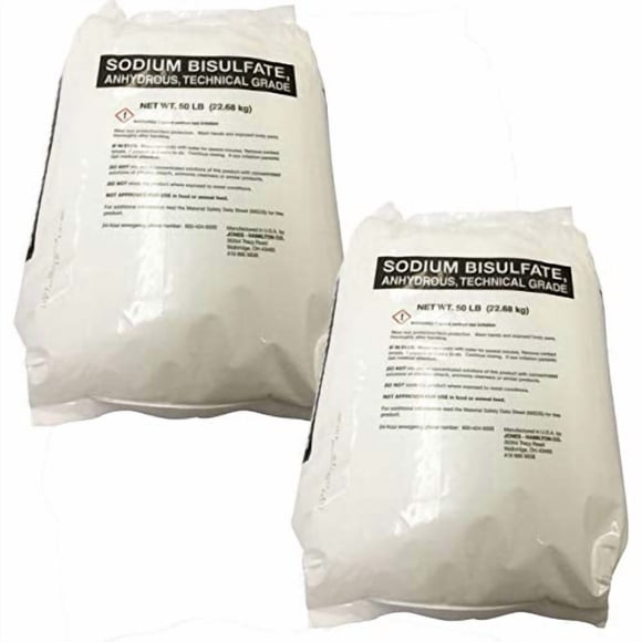 Doheny's pH Minus | Quickly & Safely Lower pH Level to Reduce Corrosion | 100% Professional-Grade Sodium Bisulfate (Dry Acid) | Prevent Eye and Skin Irritation | 100 LB Total - Set of (2)