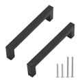 thumbnail image 1 of Tiradores para gabinete Redunest negro mate 160 mm de acero inoxidable, 1 of 7