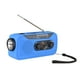 thumbnail image 1 of Wind Up Radio solar Radio solar de emergencia Radio con manivela con batería recargable Alarma SOS A Tomshoo  Azul, 1 of 7