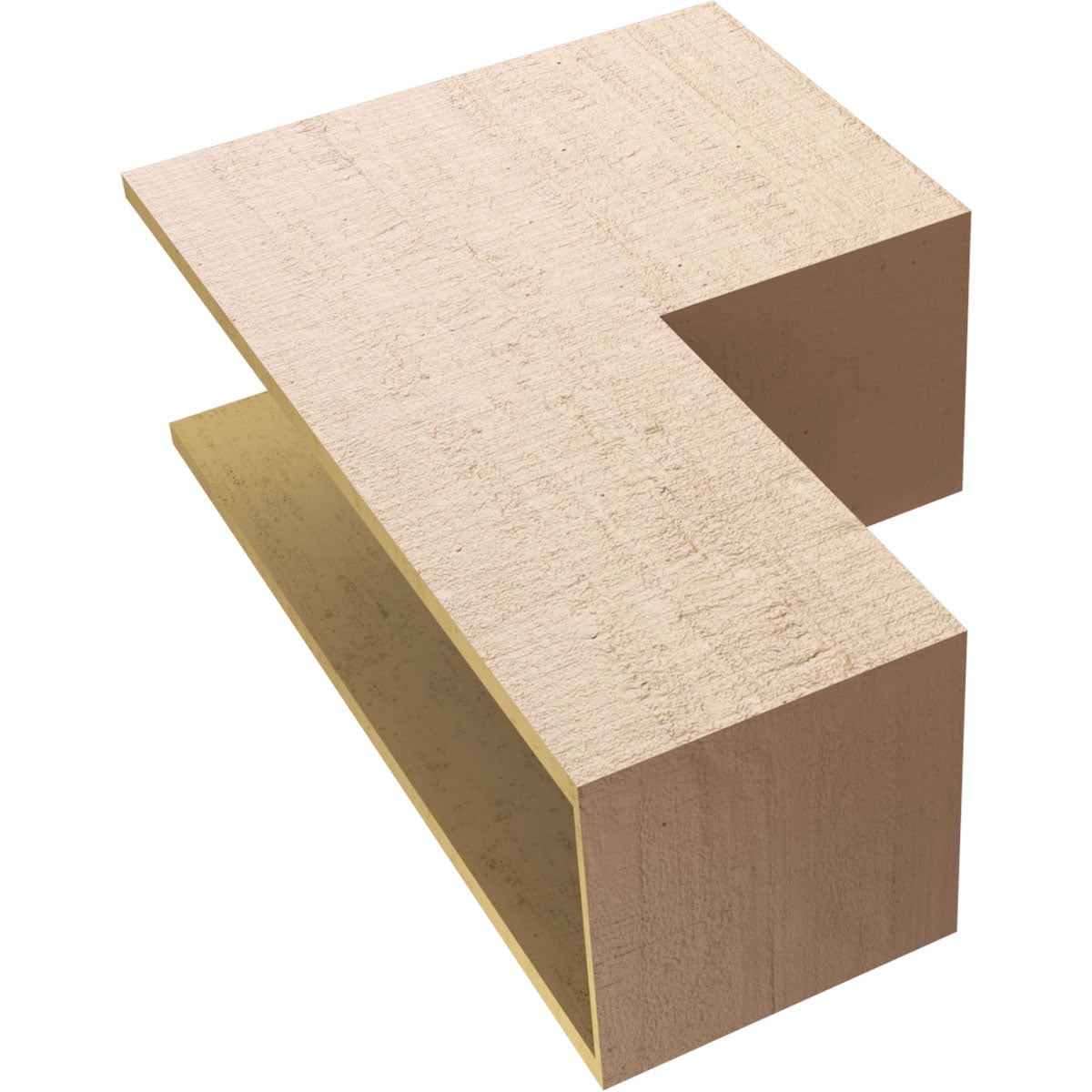12"W x 24"D x 36"H Classic Chapel Hill Rough Cedar Woodgrain TimberThane Corbel, Primed Tan