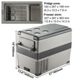 thumbnail image 2 of KFFKFF 12V Car Refrigerator 48 Quart(45L), App Control(-4℉~68℉) Electric Freezer, 12/24V DC & 110-240V AC Compact Fridge for Camping Travel Outdoor Gray, 2 of 9