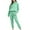 Mint Green, variant on LYXSSBYX 2 Piece Outfit for Women Fall Women's Solid Color Casual Pullover Round Neck Long Sleeve Hooded Sweatshirt Long Pants Set