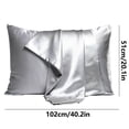 thumbnail image 2 of Cqxid Pillow Case Under $5 Imitation Silk Pillowcase Foreign Trade Solid Color Double Pillowcase, 2 of 2