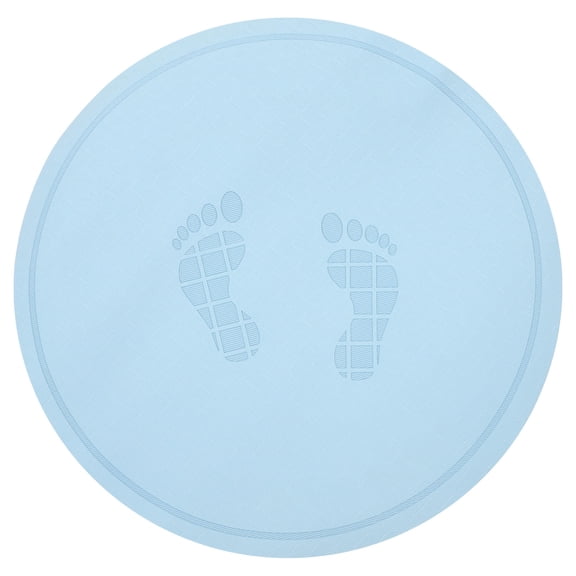 Toyvian Blue Non Slip Round Workout Mat Tpe Material for Home Gym Use