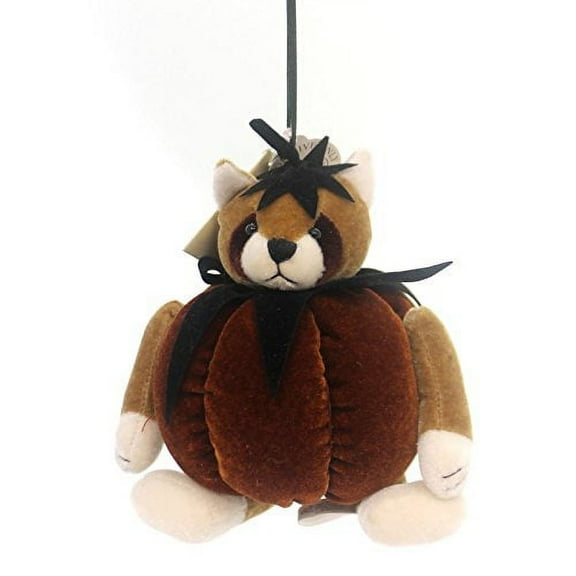 Boyds Bears Plush Jack-O-Raccoon - 1 Ornament 5.5 Inch, Fabric - Pumpkin Ornament 88401