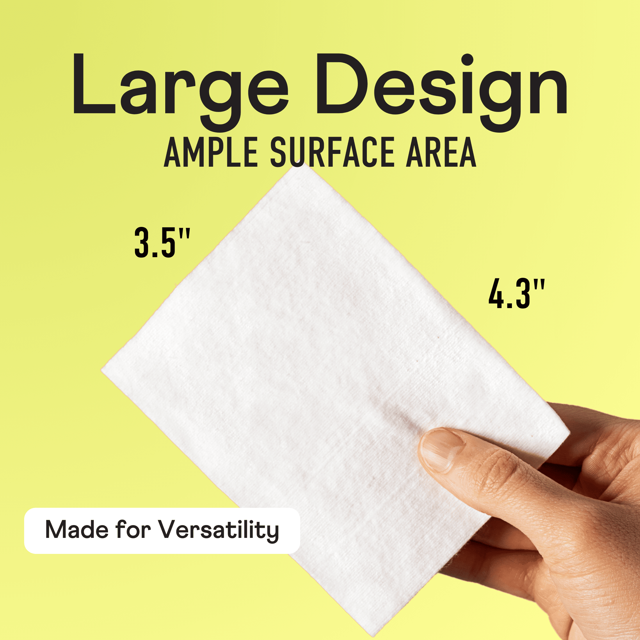 (3 pack) Swisspers Premium Ultra-Soft Cleansing 100% Pure Natural Cotton Pads, Larger & Thicker Rectangular Design, Strong, Absorbent, Versatile, Vegan, Cruelty-Free, 50 Pads