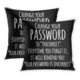 thumbnail image 1 of BOSDECO Quote Funny Inspirational Quotation Meme Motivation Life Incorrect Password Wise Pillowcase Pillow Cover 20x20 inch Set of 2, 1 of 1