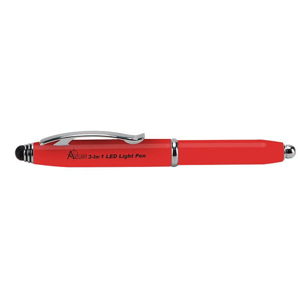 Single Red Large Diameter Barrel Pen & Touchscreen Stylus All in One Acurit 3-in-1 LED Penlight with LED Light Single Red Large Diameter Barrel Pen & Touchscreen Stylus All in One Acurit 3-in-1 LED Penlight with LED Light