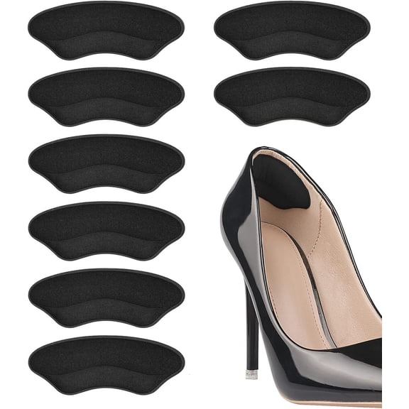 RUseeN 4 Pairs Premium Heel Grips for Men and Women, Heel Pads for Shoes Too Big, Self-Adhesive Heel Cushion Inserts for Loose Shoes