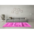 thumbnail image 3 of Ahgly Company Indoor Square Abstract Pink Contemporary Area Rugs, 3' Square, 3 of 4