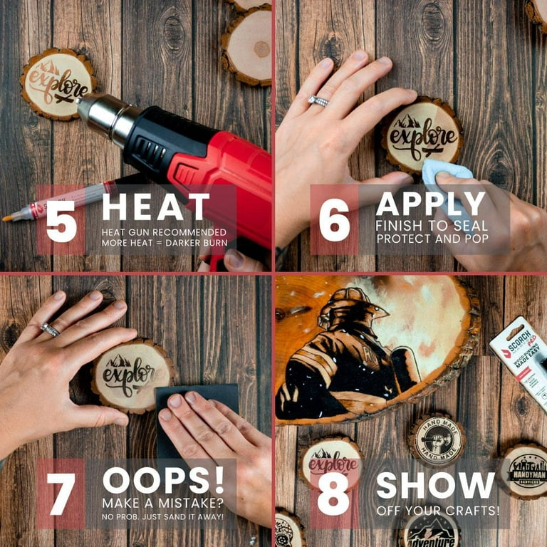 5 Fun Projects with the Scorch Marker and a Wood Slice