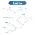 thumbnail image 2 of WellBefore Premium KN95 Disposable 4Ply Face Masks, Pack of 10, Small, White, Individually Wrapped, Adjustable Ear Loops, Aluminum nose pin, 3D-Style, 2 of 8