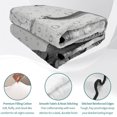thumbnail image 4 of Twin Quilt Set 68''x86'', Modern Elephant Lightweight Summer Bedspread Coverlet Set with 2 Pillow Shams, Grey Modern Art Bathtub Breathable All Season Quilt Bedding for Dorm/Bedroom, 4 of 9