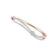thumbnail image 5 of AFFY 1.3 Cttw Round White Natural Diamond Floral Bangle Bracelet in 14 Solid Rose Gold (I-J Color, I2-I3 Clarity,1.3 Cttw), 5 of 5