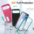 thumbnail image 5 of Dteck Case for Google Pixel 9 / 9 Pro,Shockproof 3-Layer Protection Case Built-in Kickstand Military Grade Protective Cover for Google Pixel 9 / 9 Pro,Rose+Mint, 5 of 8