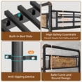 thumbnail image 6 of Hijob Bunk Bed (Convertible into 2 Seperate Beds), Twin over Twin Bunk Bed, Antique Heavy Duty Metal Bed Frame with Storage Bag&Hooks for Adults Teens,Black&Brown, 6 of 9