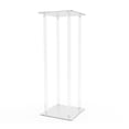 thumbnail image 4 of FixtureDisplays® 9 L X 9 W X 30" Tall Clear Acrylic Riser Transparent Plexiglass Pedestal Table Display Podium Glorifier Riser Stand Centerpiece Flower Sculputure Merchandise Lamp Book Stand 10098, 4 of 6