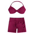 thumbnail image 4 of Uobin Womens Workout Sets 2 Piece Seamless Halter Sports Bra Lifting Tummy Control Biker Shorts Gym Yoga Outfits, 4 of 4
