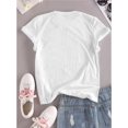 thumbnail image 3 of T-Shirt Graphique Saint Jude & Rose pour Femmes - Col Rond Décontracté, Manches Courtes, Mélange de Coton Extensible, Lavable en Machine - Idéal pour Toutes les Saisons, 3 of 8