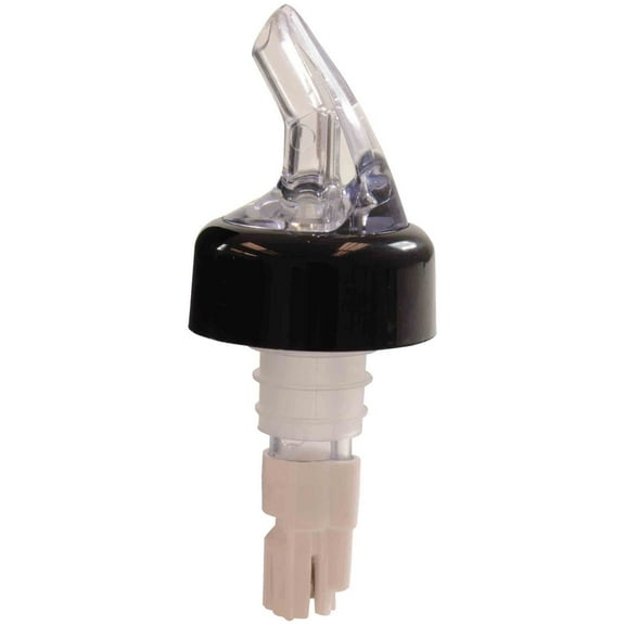 Excellante 2 oz, white measured liquor pourer with collar, comes in pack of 12