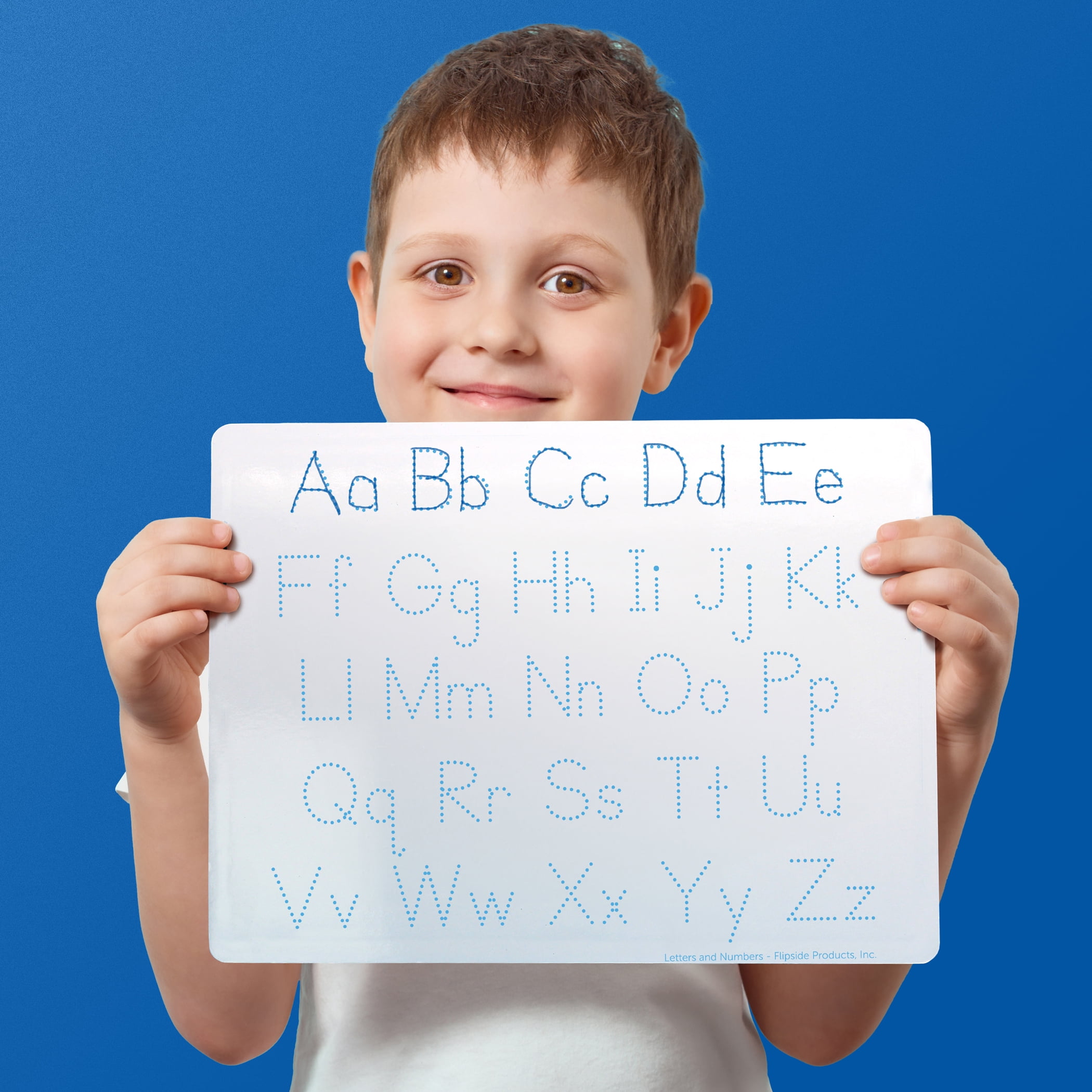 Flipside Products Two-Sided Dry Erase Learning Mat, 9" x 12", Letters & Numbers, Pack of 12