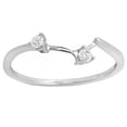 thumbnail image 3 of Dazzlingrock Collection 0.10 Carat (ctw) 14K Diamond Anniversary Wedding Matching Guard Band 1/10 CT, White Gold, Size 8, 3 of 5