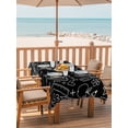 thumbnail image 3 of 60x84 Inch Outdoor Tablecloth with Umbrella Hole Zipper Rectangle Mathematics Tools Sketch Rectangular Tablecloths Outside Waterproof Black Modern Abstract Icons Patio Table Cloth Cover for Picnic, 3 of 8