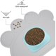 thumbnail image 5 of Alfombrilla para comida de mascotas, alfombrilla para comida de perros y gatos, alfombrilla de silicona para cuencos, mantel individual antideslizante e impermeable, gris, 5 of 5