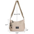 thumbnail image 2 of Gustave Women Crossbody Bag Nylon Waterproof Shoulder Handbag Purse Multi Pockets Lightweight Casual Travel Messenger Satchel Bags with Adjustable Strap, Khaki, 2 of 7