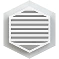thumbnail image 4 of Ekena Millwork 16"W x 14"H Vertical Peaked Gable Vent (21"W x 19 1/4"H Frame Size) 7/12 Pitch: Functional, PVC Gable Vent w/ 1" x 4" Flat Trim Frame, 4 of 14