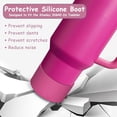 thumbnail image 3 of Spill-Proof Stopper and Cup Accessories for Stanley, Silicone Straw Cover Cap Straw Toppers Flower Charm Cup Boots Fits Stanley 40&30 oz Tumbler, Hot Pink, 3 of 6