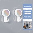 thumbnail image 3 of Fasiaou Upgraded Suction Cup Hooks for Shower, Hole-Free Coat and Hat Plastic Wall-Mounted Non-Marking Strong Sticky Hooks for Kitchen,Bathroom,Glass Door ,Mirror,Easy to Install and Reuse (2Pack), 3 of 3