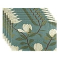 thumbnail image 2 of Elegant White Magnolia Branches Reversible Placemat Set of 4 Non Slip Coffee Mats 18x12 Inch for Dining, Kitchen, Coffee, 2 of 9