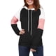 thumbnail image 2 of Sudaderas con capucha de bloque de color para mujer, sudadera de manga larga, jersey, túnica, tops con bolsillo para niñas y adolescentes Xemadio WRMH-135-1, 2 of 7