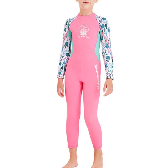 Wosthever Traje de buceo para niños con de buceo, traje de buceo portátil para mantener el calor, a prueba de sol, protección Flexible, Deportes acuáticos Rosa SG