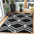 thumbnail image 2 of SAFAVIEH Adirondack Bailey Geometric Area Rug, Black/Ivory, 6' x 6' Square, 2 of 8