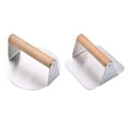 thumbnail image 2 of Smash Burger Press Round/Square Patty Stainless Steel Meat Pancake Non-Stick Professional Smashing Tools Crusher Griddle Round, 2 of 8