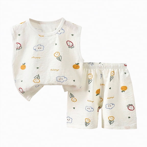 TOWED22 Toddler Baby Boys Baseball Outfits Embroidery Short Sleeve T Shirts and Plaid Shorts Set 2Pcs Summer Clothes Sets Beige,6-12 M
